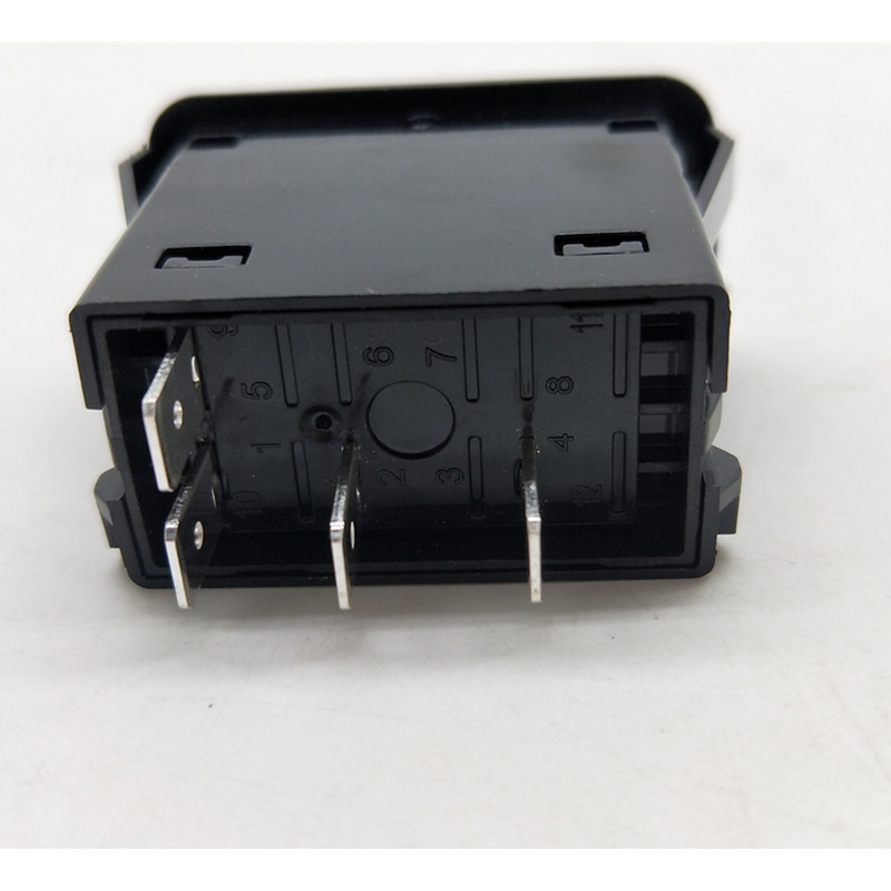 4P ON-OFF 雙藍紅綠燈 新款船形開關(guān) 12-24V車船改裝弧形翹板開關(guān)